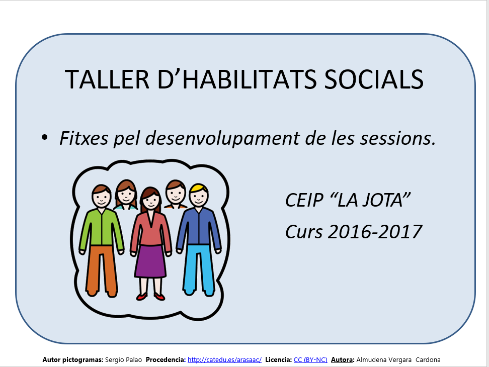 Taller d'habilitats socials per treballar a l'escola i a casa